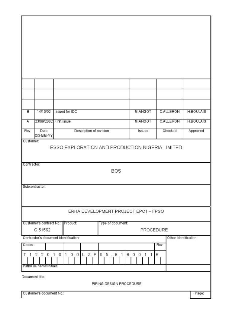  Piping Design Procedure Valve Stairs