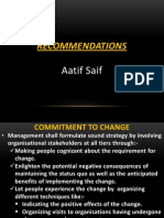 Recommendations for Successful Organizational Change ManagementTITLE