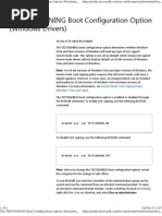 The TESTSIGNING Boot Configuration Option (Windows Drivers)