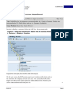 SD 1: Display Customer Master Record