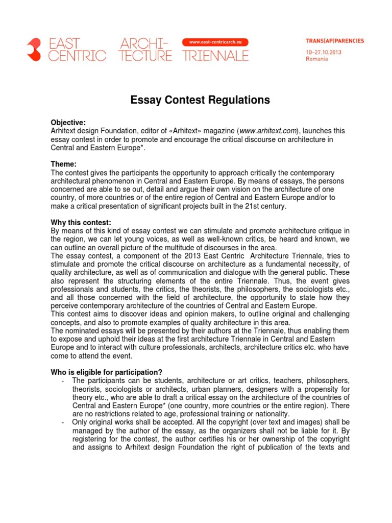 how to write english essay for competition