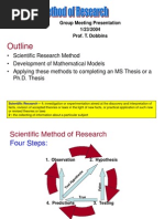 Scientific Method of Research