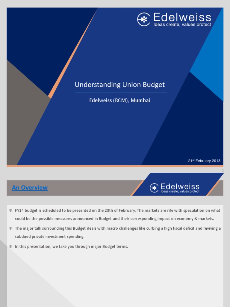 Sample Text Understanding Union Budget PDF Financial Analyst