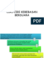 Ciri-Ciri Kebebasan Bersuara