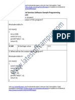 Oracle Financial Services Software Sample Programming Placement Paper Level1
