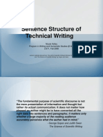 Sentence Structure of Technical Writing