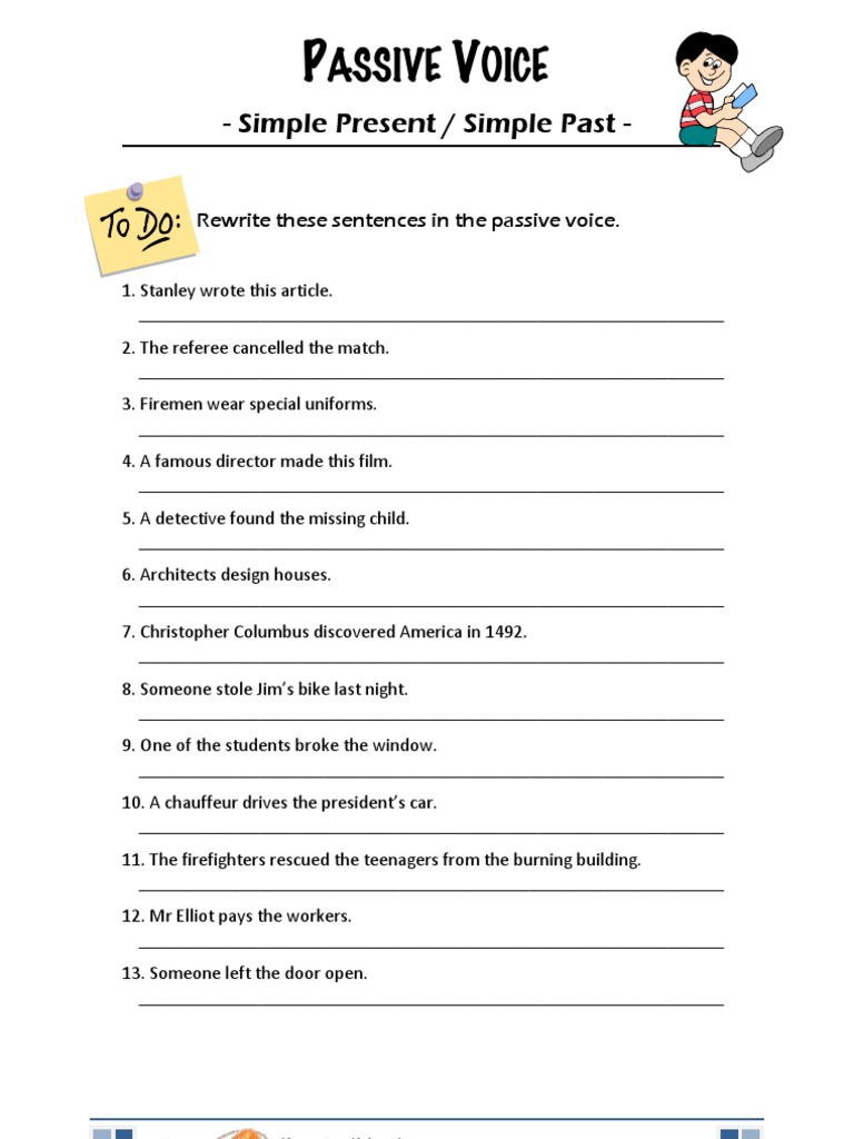 Passive Voice Present Simple Past Simple Exercises Pdf