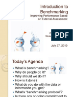 Introduction To Benchmarking: Improving Performance Based On External Assessment