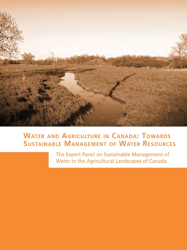 Water and Agriculture in Canada: Towards Sustainable Management of ...