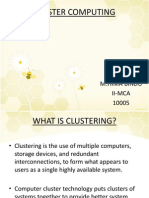 Cluster Computing: M.Hima Bindu Ii-Mca 10005