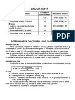 Determinare Continut Sare Din Branza Fetta