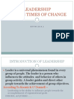 Leadership During Times of Change: Iittm (S.S.)