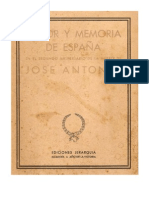 Dolor y Memoria de España en El 2º Aniversario de La Muerte de José Antonio