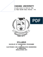 Sathyabama University: Syllabus