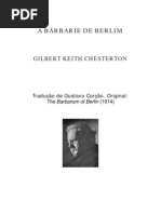a bárbarie de berlim - g.k.chesterton - tradução gustavo corção