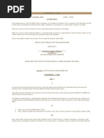 Criminal Law - Bar Exams