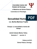 Ensayo Sexualidad A Traves Del Tiempo