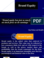 Brand Equity: "Brand Equity Has Just As Much Effect On Stock Price As Do Earnings."