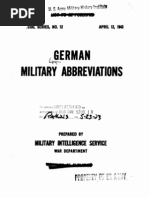 German Military Abbreviations