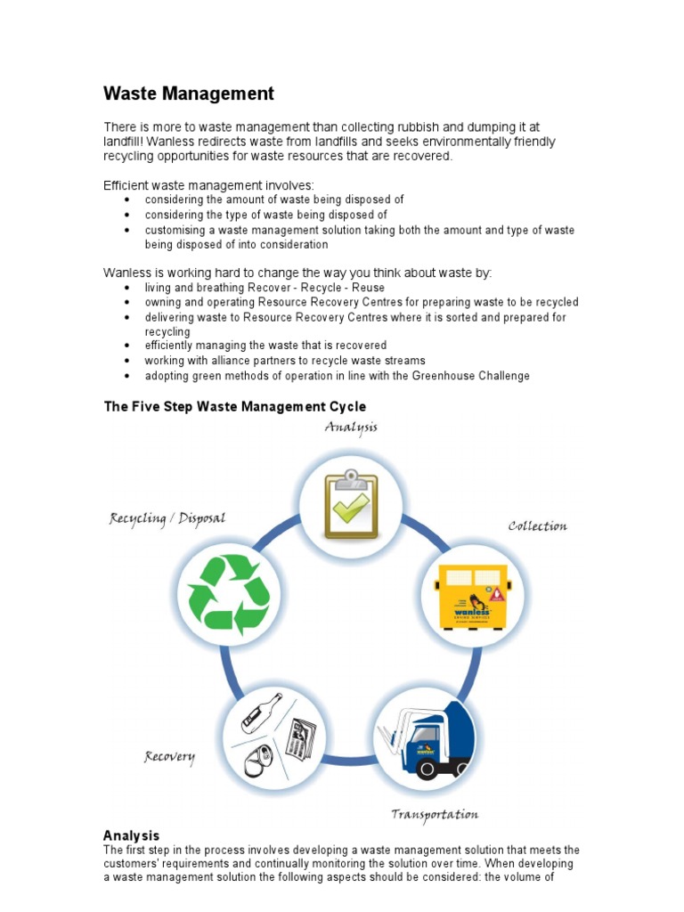 tourism and waste management pdf