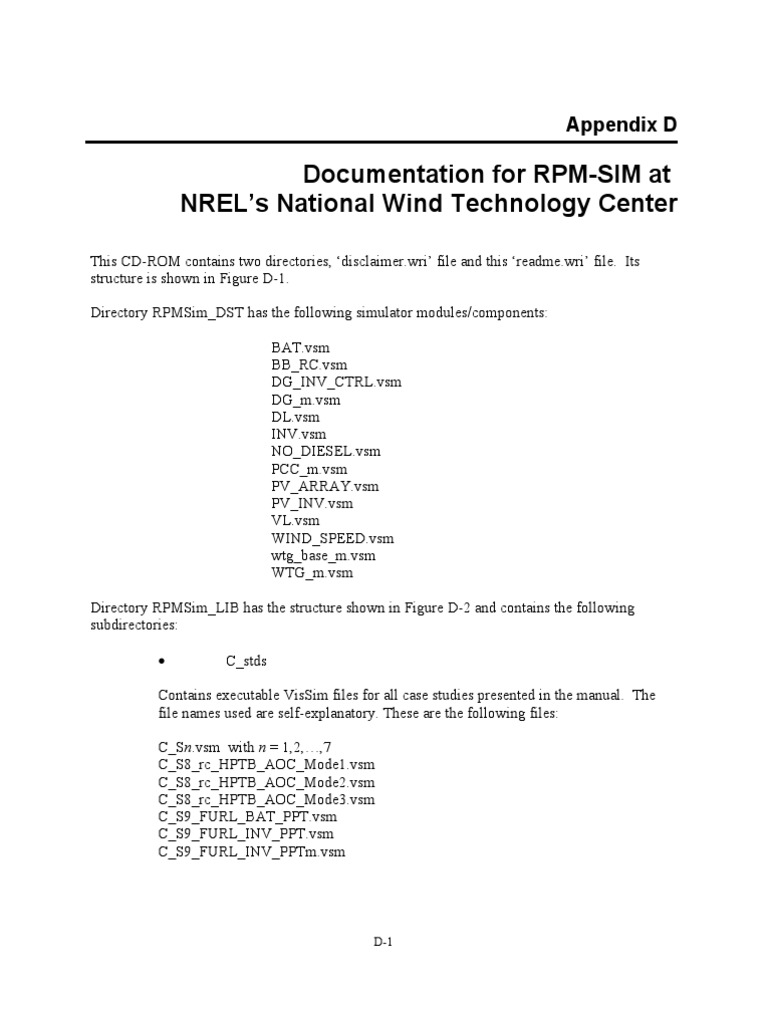 RPM-SIM Documentation for NREL | PDF | Technology & Engineering
