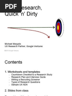Download User Research Quick n Dirty by mmargolis1 SN127444249 doc pdf