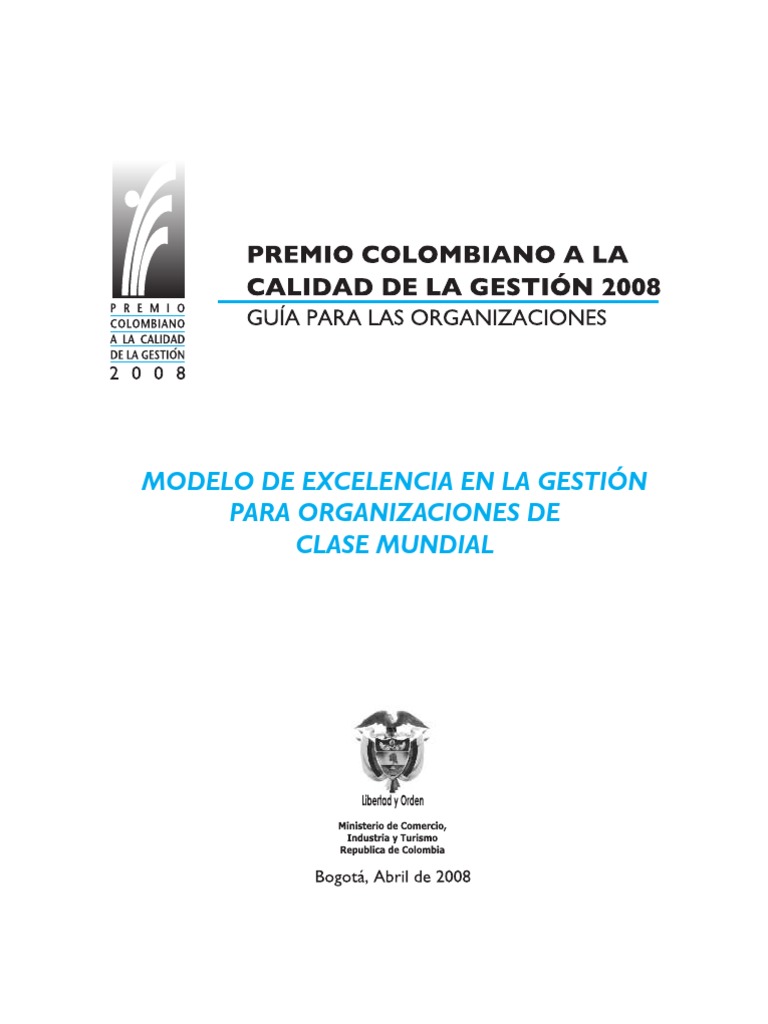 Premio Colombiano A La Calidad de La Gestion | PDF