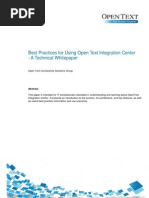 Whitepaper Best Practices For Using The OpenText Integration Center A Technical Paper