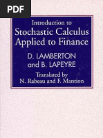 Lamberton D., Lapeyre P. - Introduction to Stochastic Calculus Applied to Finance