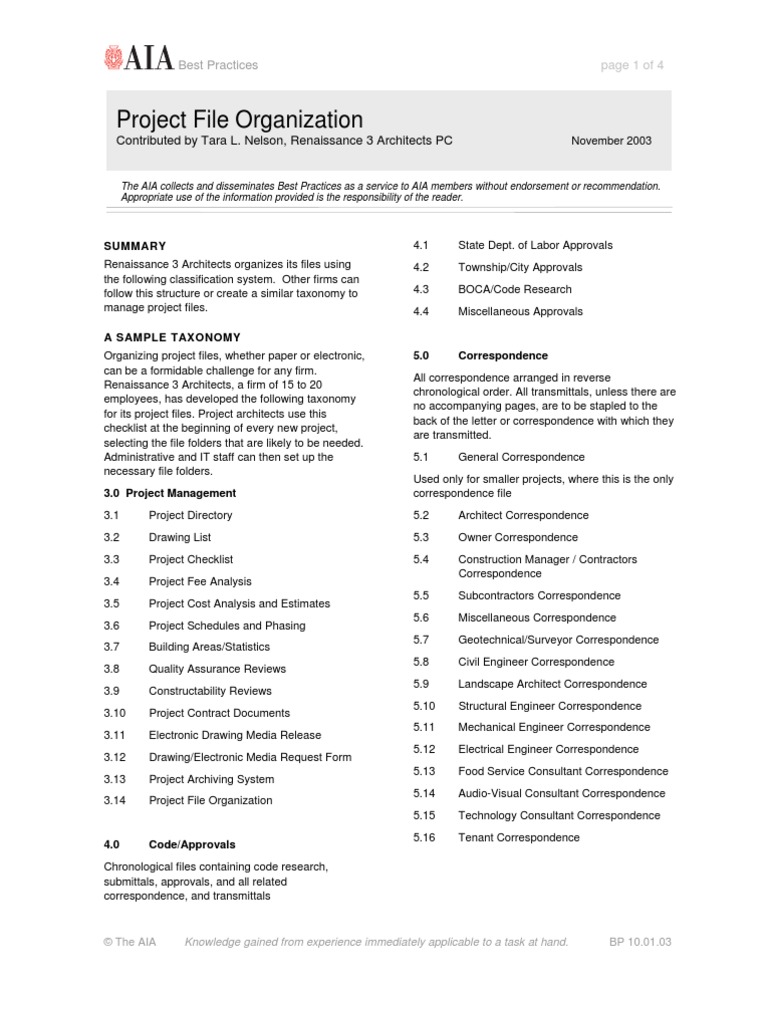 aiap01aiap016614Project File Organization Architect Construction