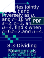 8.3 8.4 Dividing Polynomial