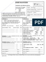 Social Sciences/Humanities Theme Form: Option A Option B