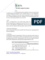 16S rRNA Analysis Procedure