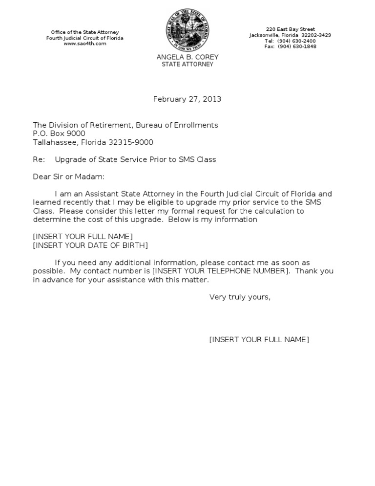 Sample Letter For Buyback Information