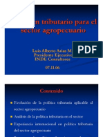 Regimen Tributario para El Sector Agropecuario