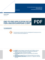Case Study End to End Application Application Security Luxoft for Major European Company