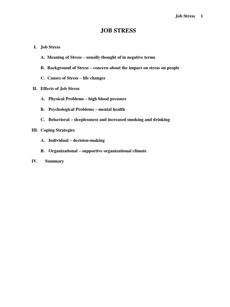 Understanding Job Stress and Coping Strategies | PDF | Occupational ...