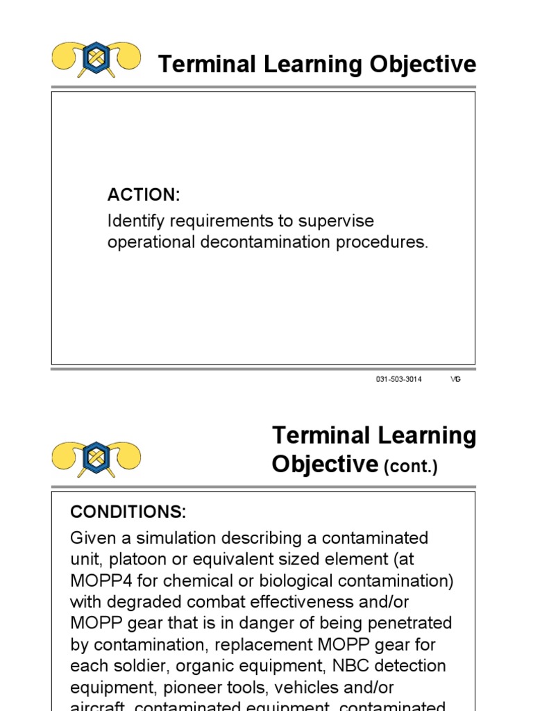 Terminal Learning Objective: Action | PDF | Simulation | Military