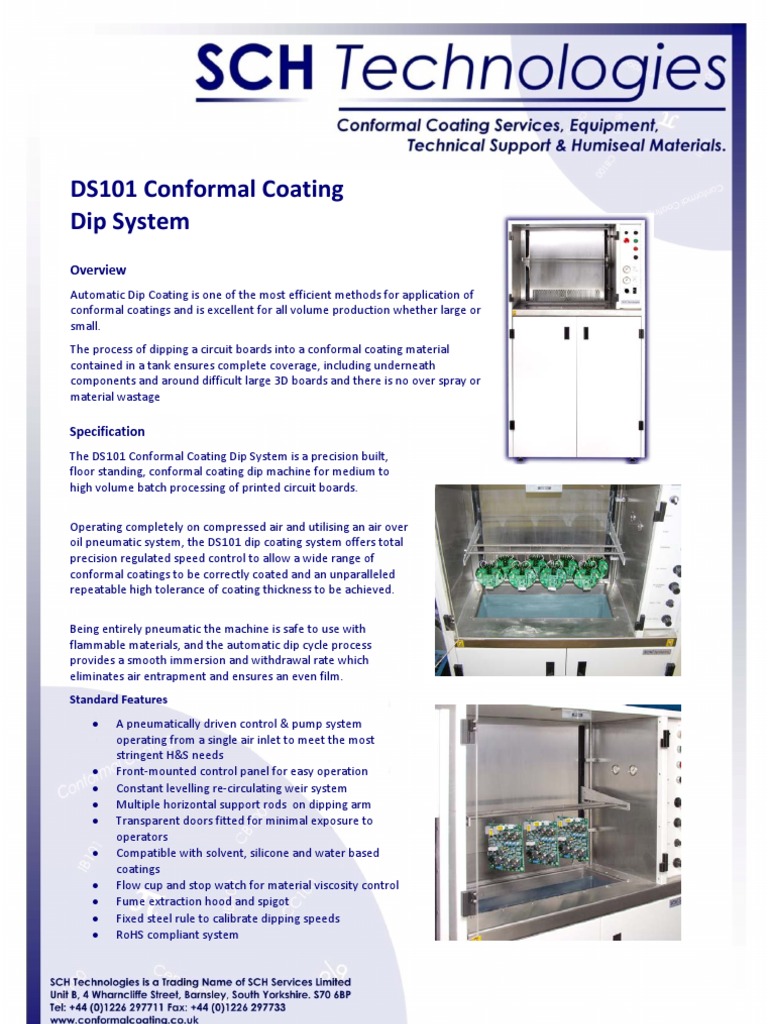 DS101 Conformal Coating Dip System | PDF | Printed Circuit Board ...