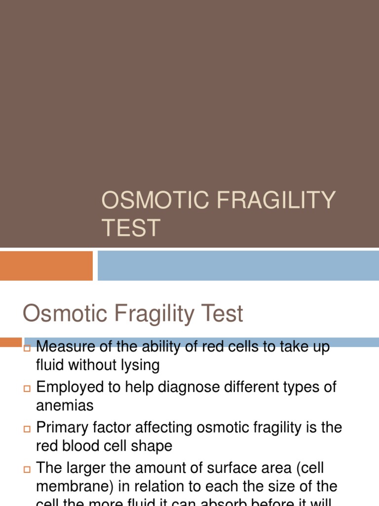 Osmotic Fragility Test