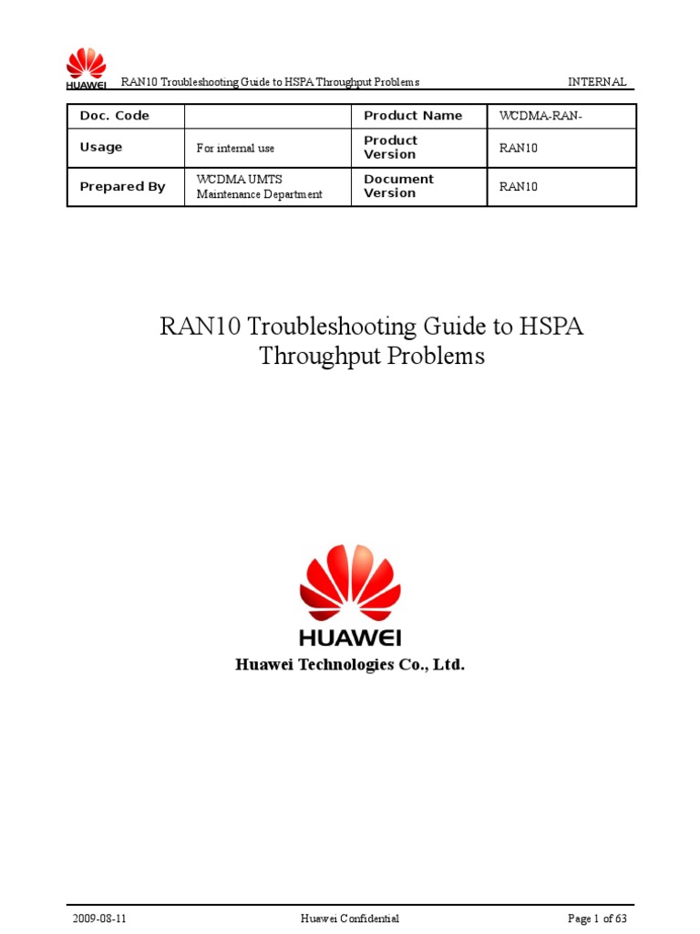 HSPA Throughput Troubleshooting Guide | PDF | High Speed Packet Access ...