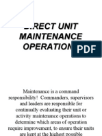 Direct Unit Maintenance o