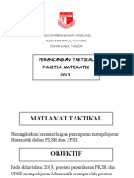 Pelan Taktikal Panitia Matematik 2013