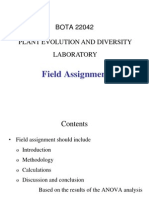 BOTA 22042 - Field Assignment