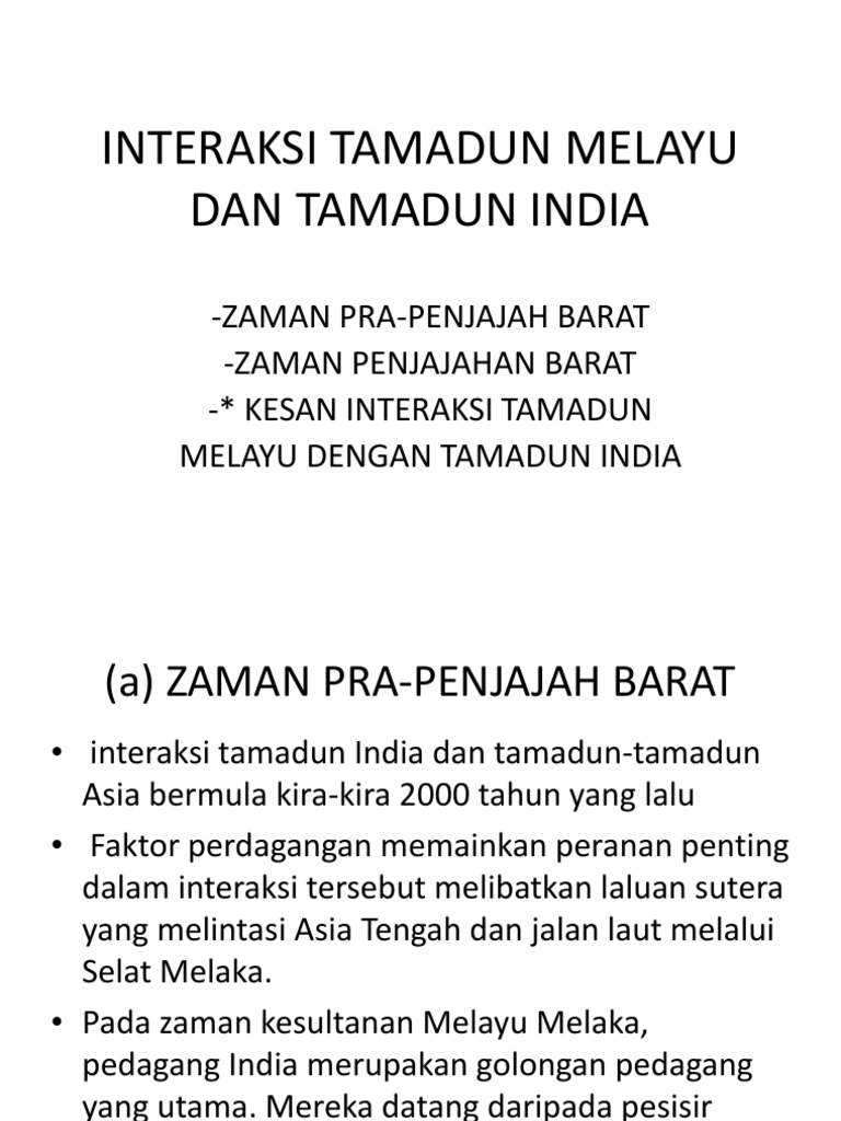 Interaksi Tamadun Melayu Dan Tamadun India Pdf
