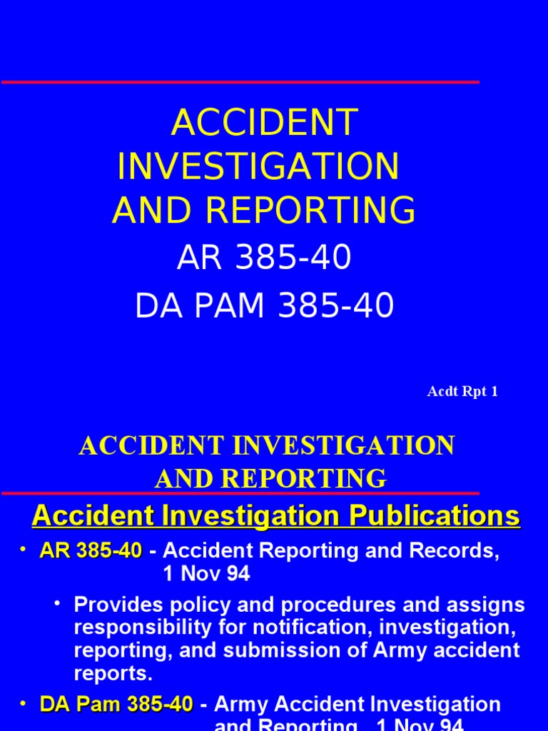 AR 385-40 PDF