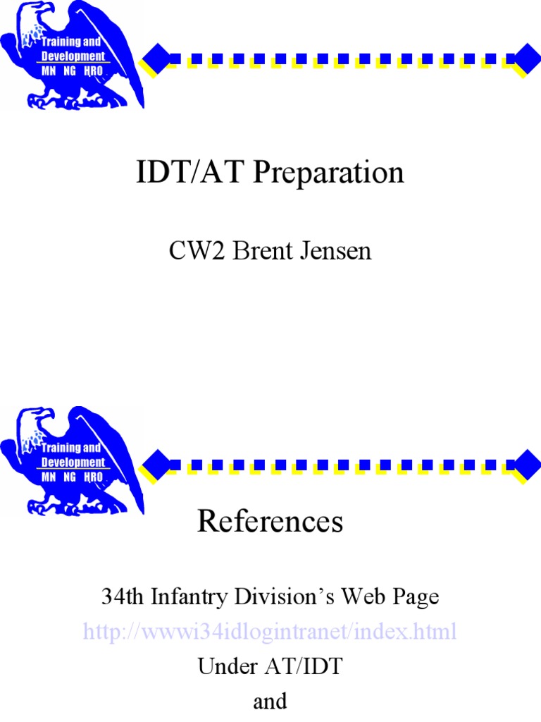 IDT/AT Preparation: CW2 Brent Jensen | PDF | Business