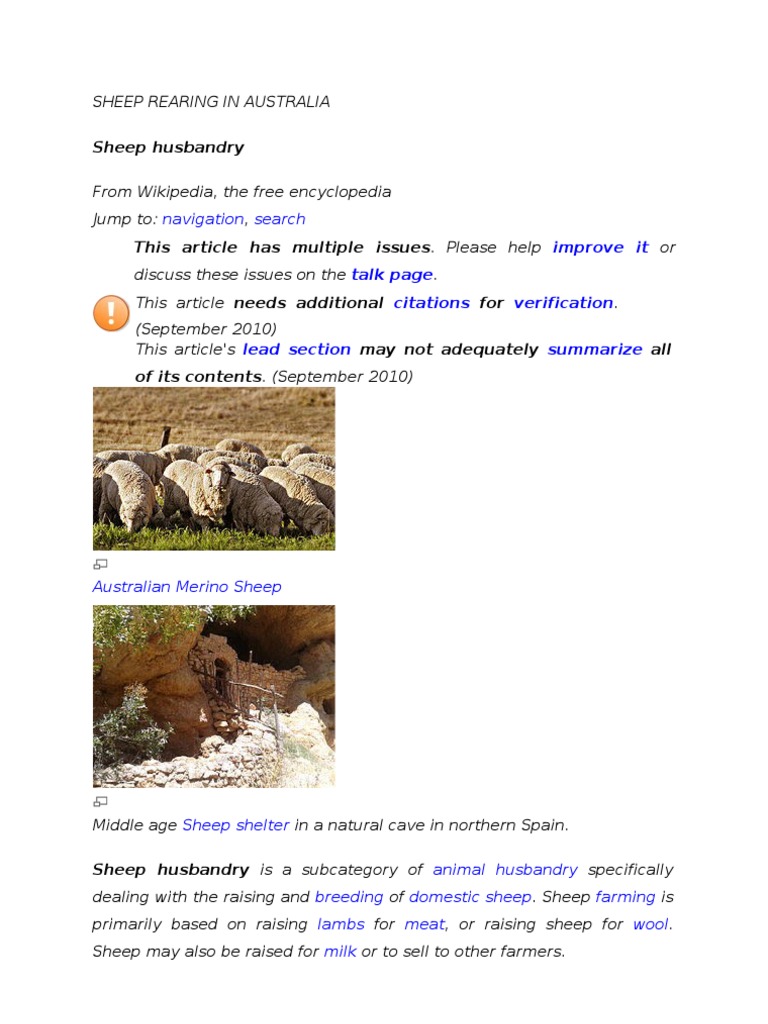 Sheep Rearing in Australia | PDF | Sheep | Shepherd