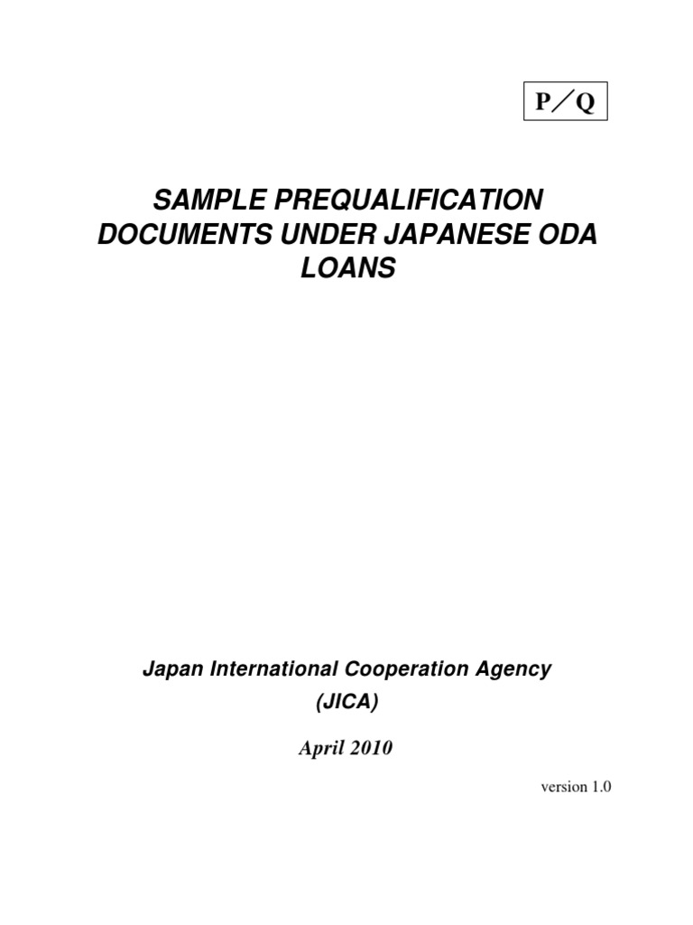 JICA Sample Prequalification Documents | PDF | Address (Geography) | Mail