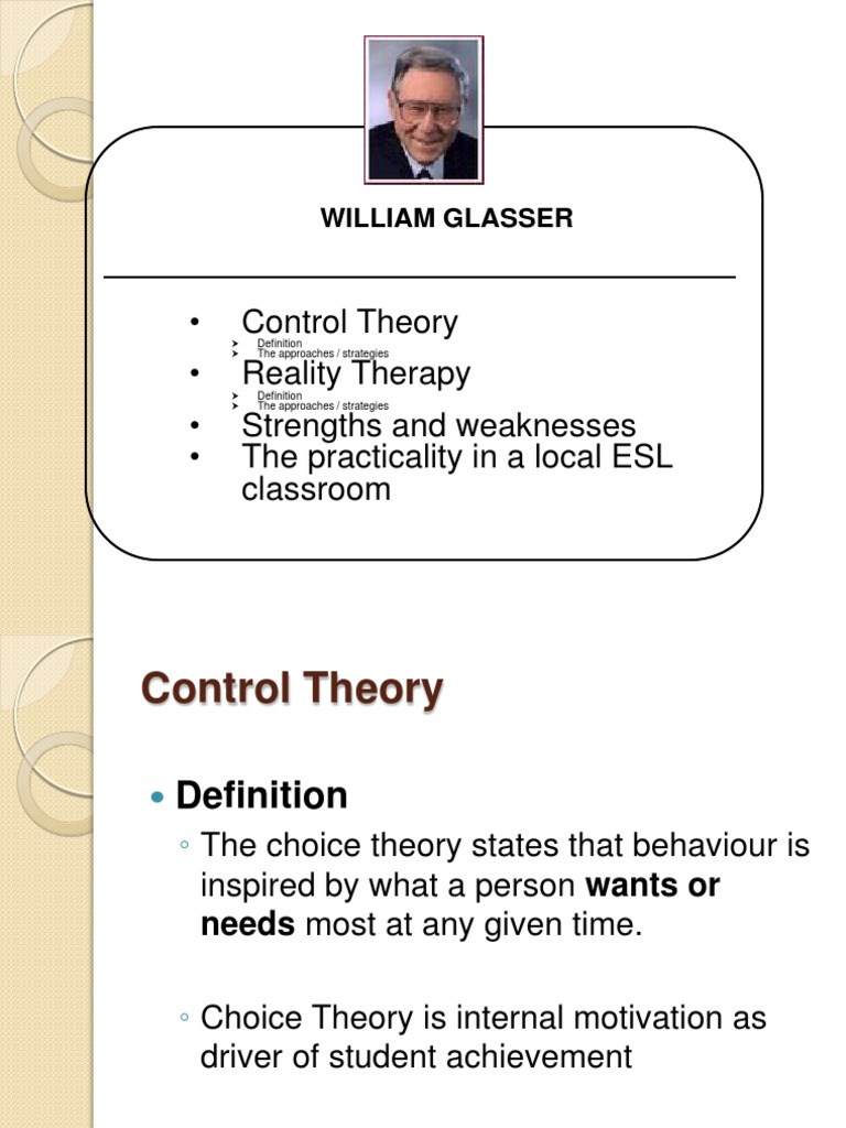 glasser's theory Behavior Teachers
